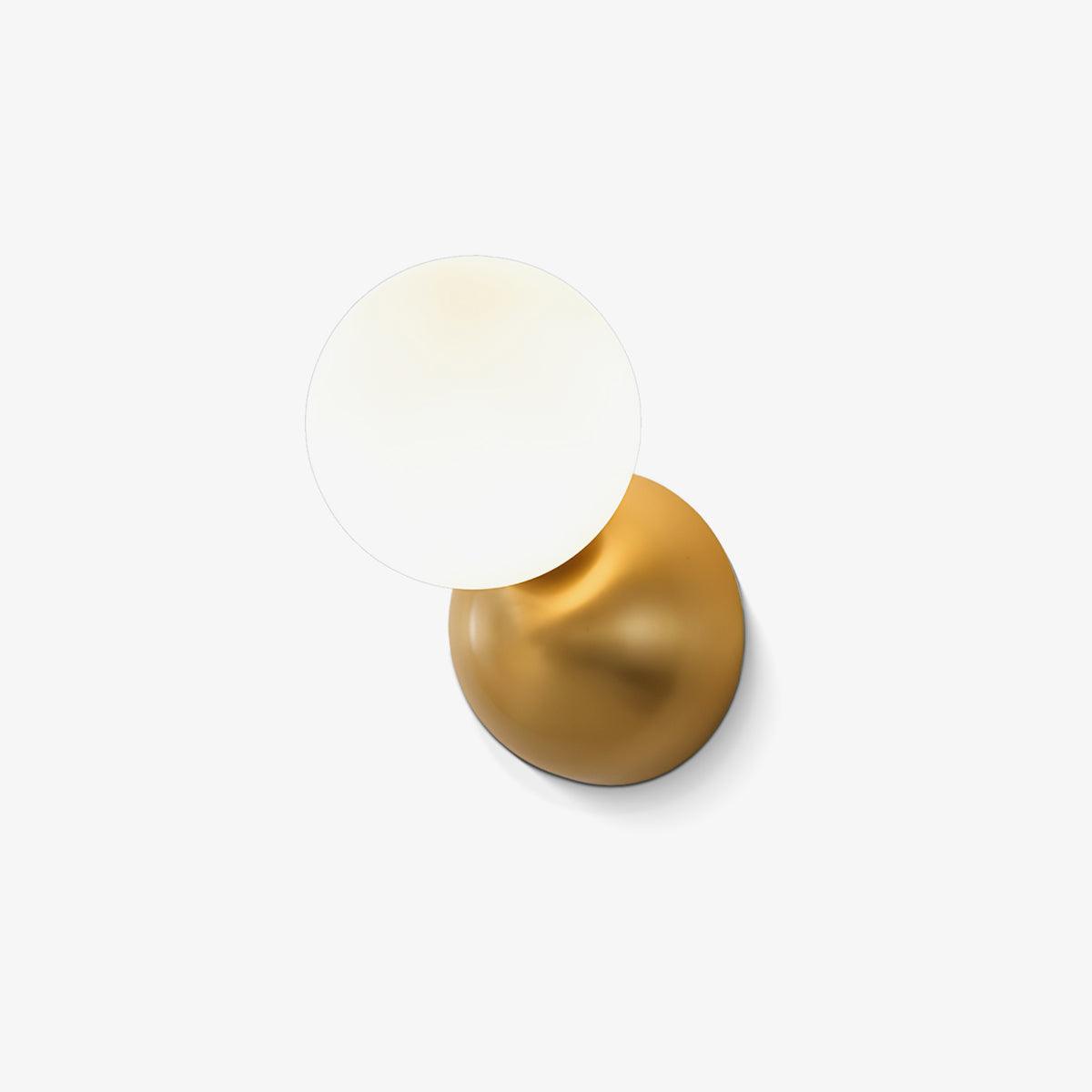 Globe Sleek Matte Brass Finish Wall Light