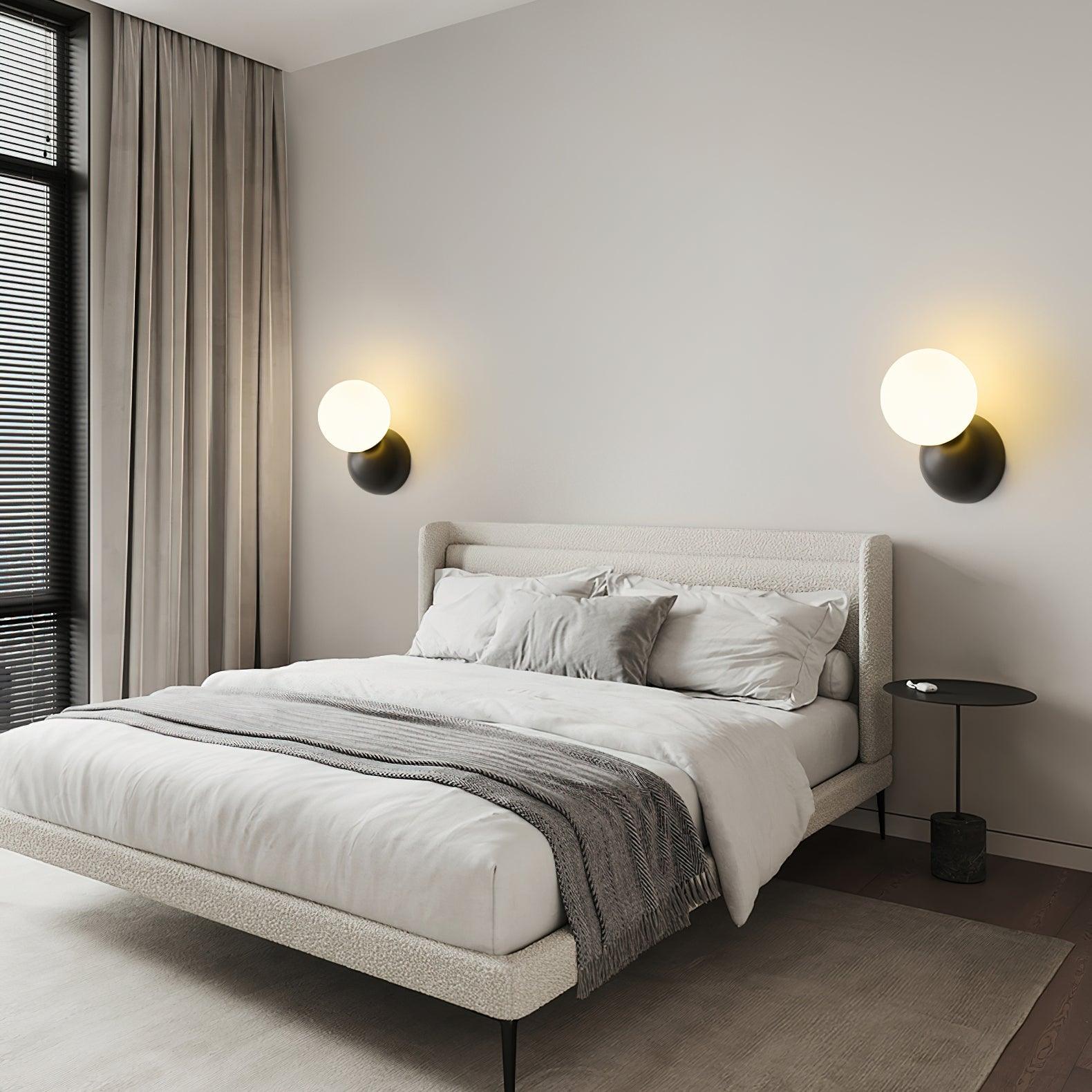 Globe Sleek Matte Brass Finish Wall Light