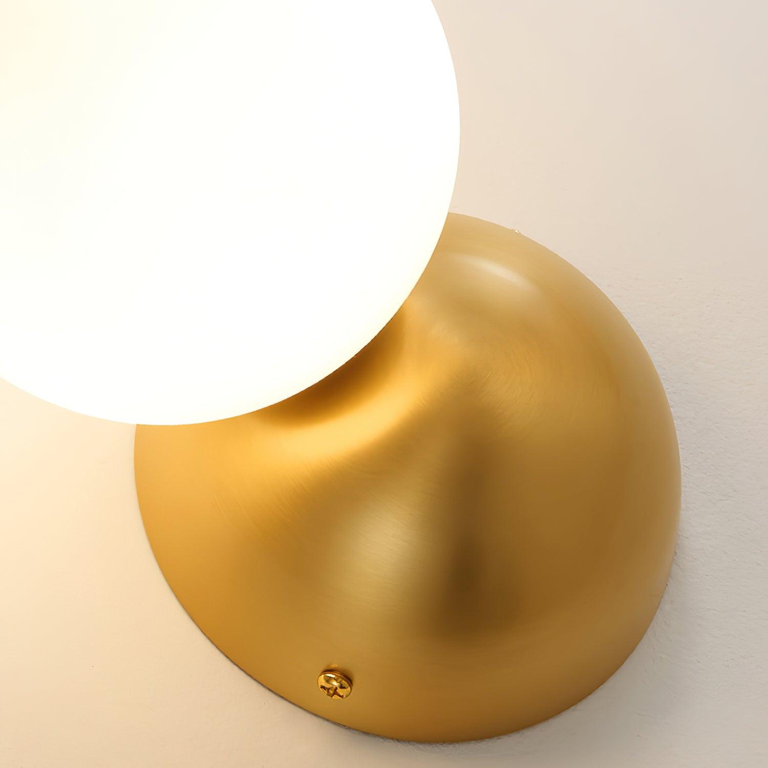 Globe Sleek Matte Brass Finish Wall Light