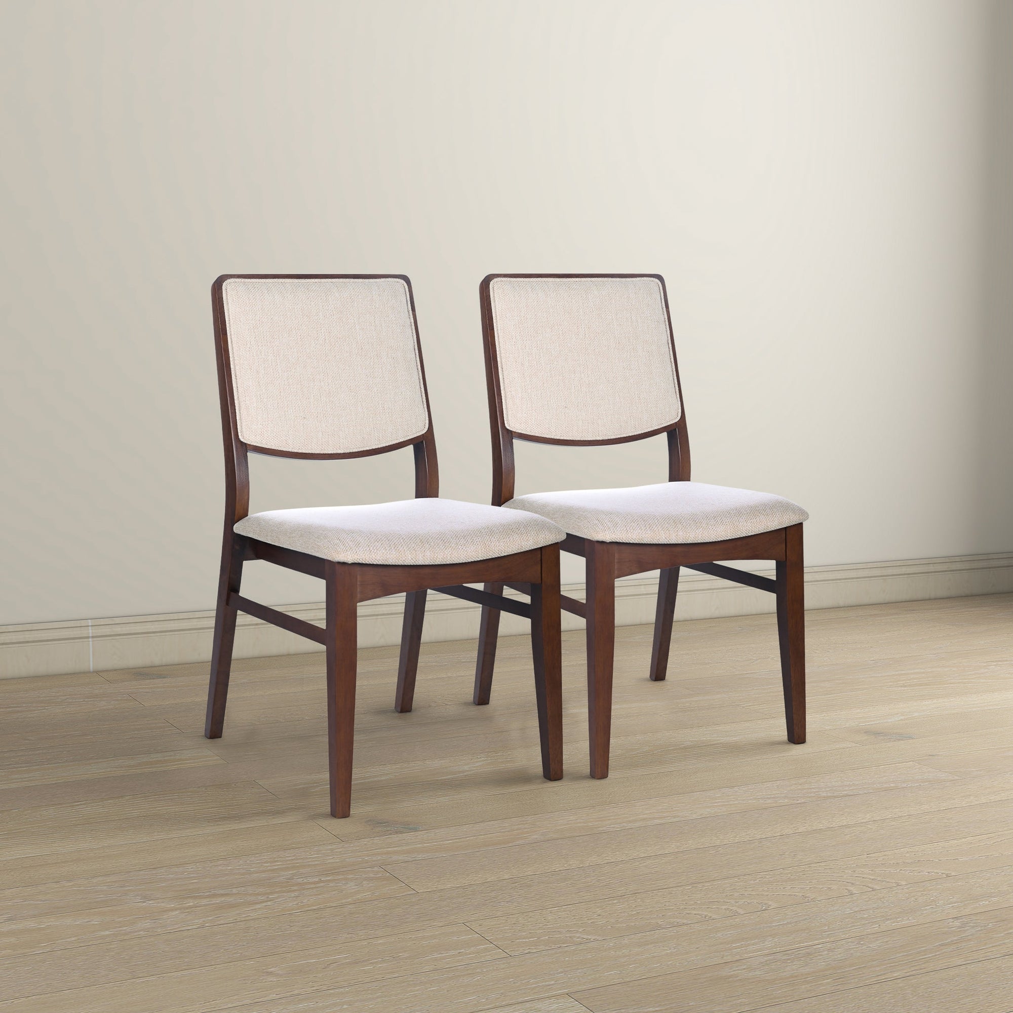 Luxury Skylar Beige Fabric Dining Chairs for Elegant Dining Spaces