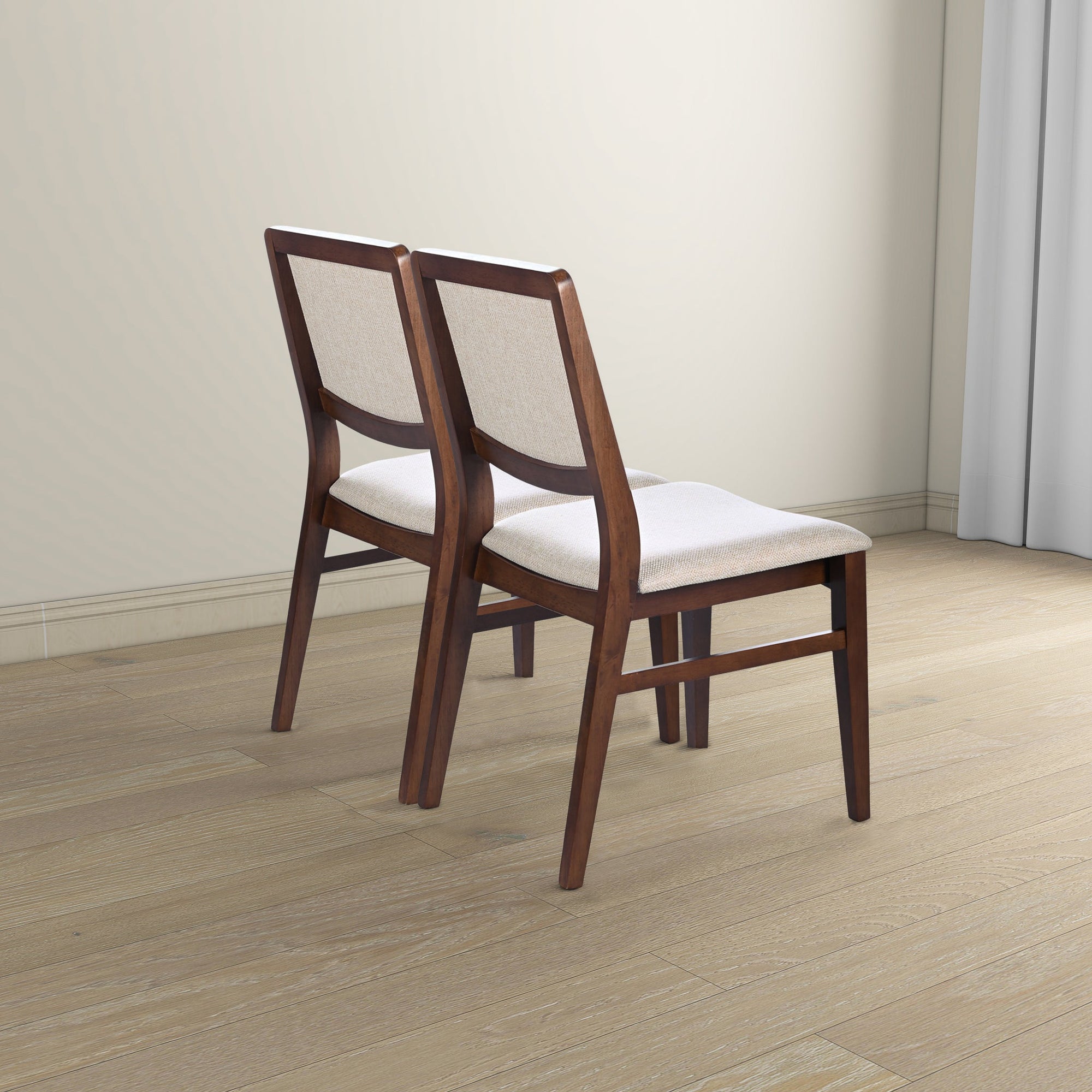 Luxury Skylar Beige Fabric Dining Chairs for Elegant Dining Spaces