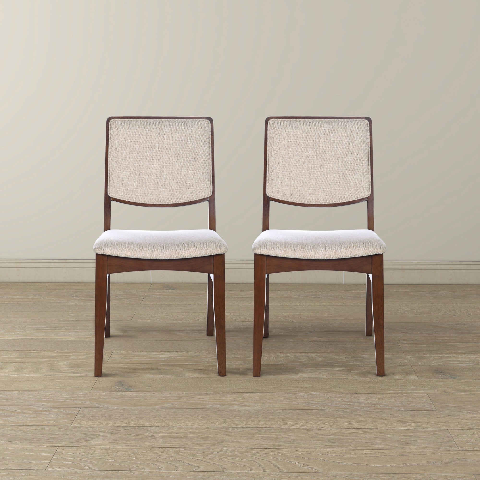 Luxury Skylar Beige Fabric Dining Chairs for Elegant Dining Spaces