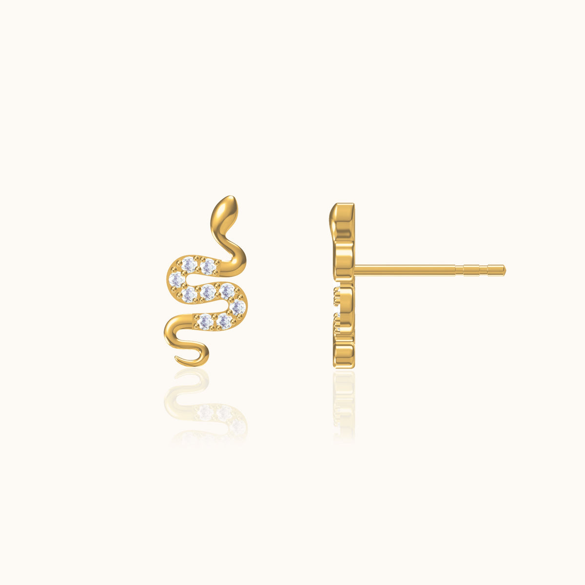 Urmi snake cz stud earrings
