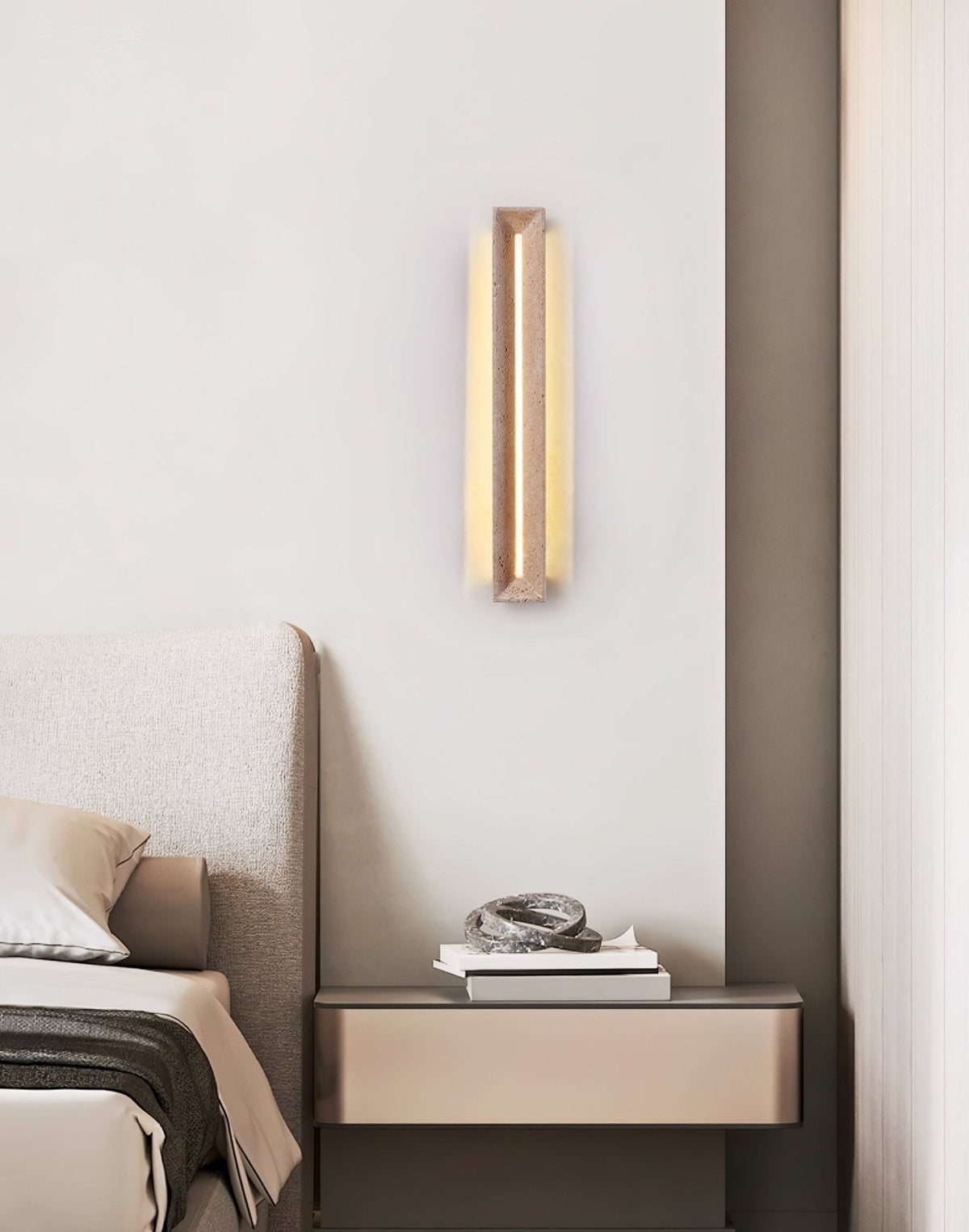 Travertine Beam Nordic Inspired Wall Light