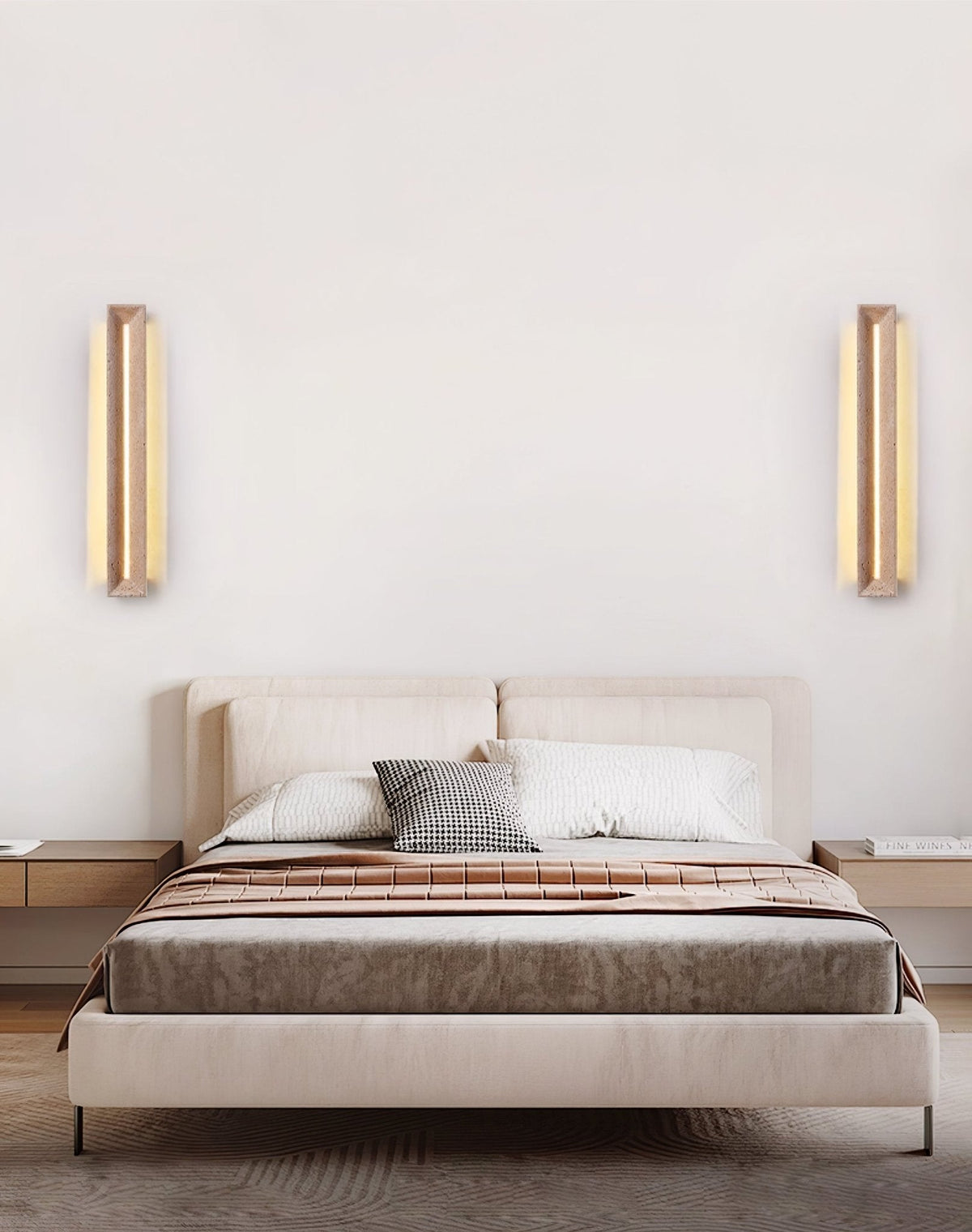 Travertine Beam Nordic Inspired Wall Light