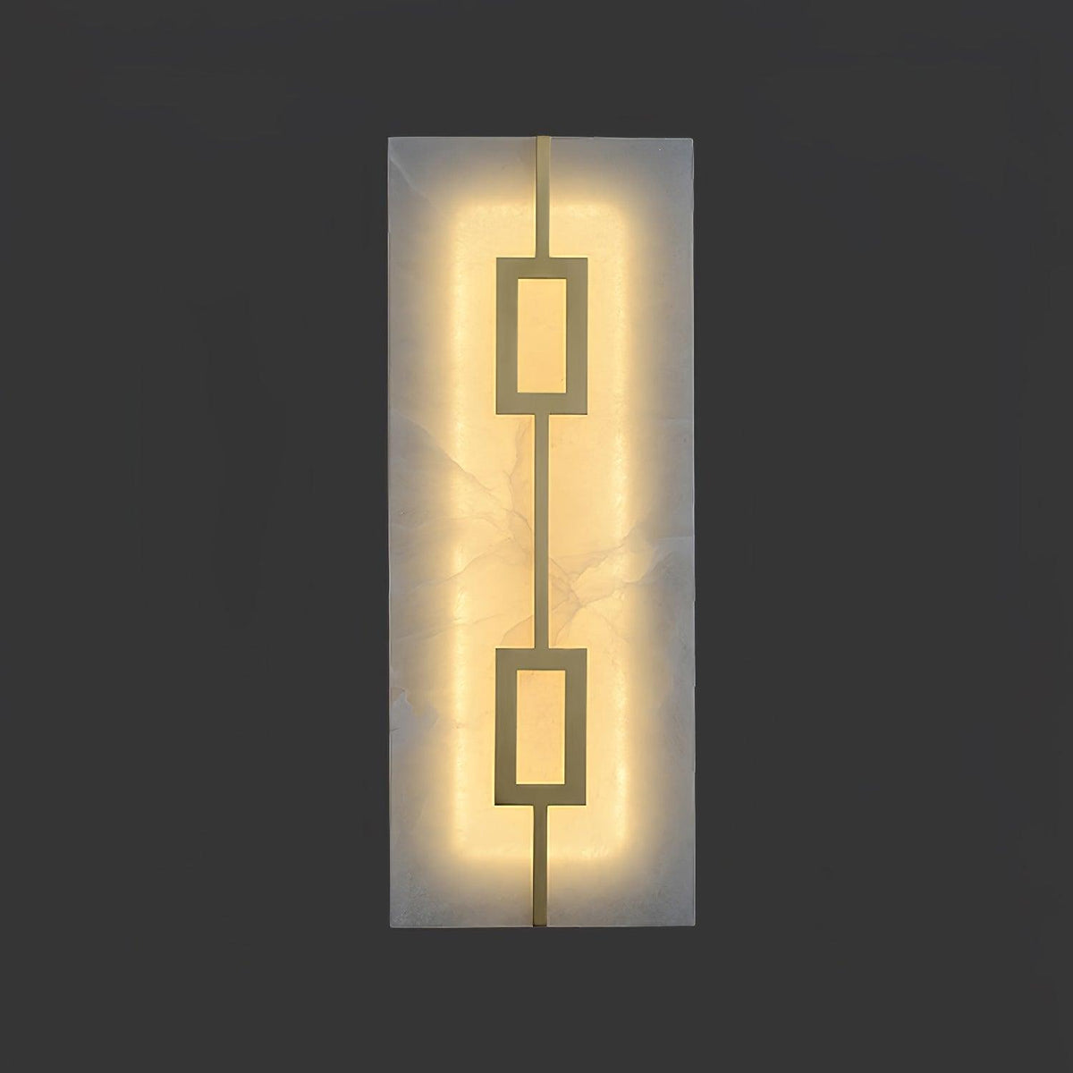 Square Alabaster Contemporary Wall Light