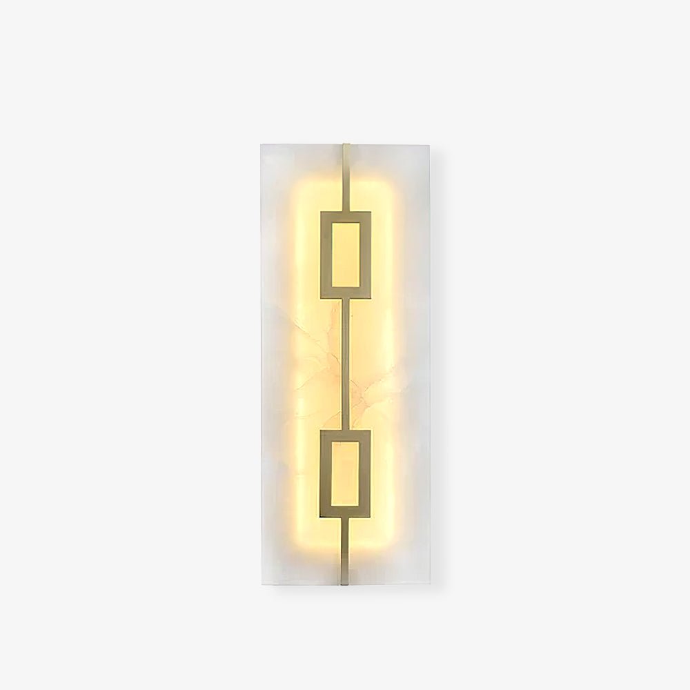 Square Alabaster Contemporary Wall Light