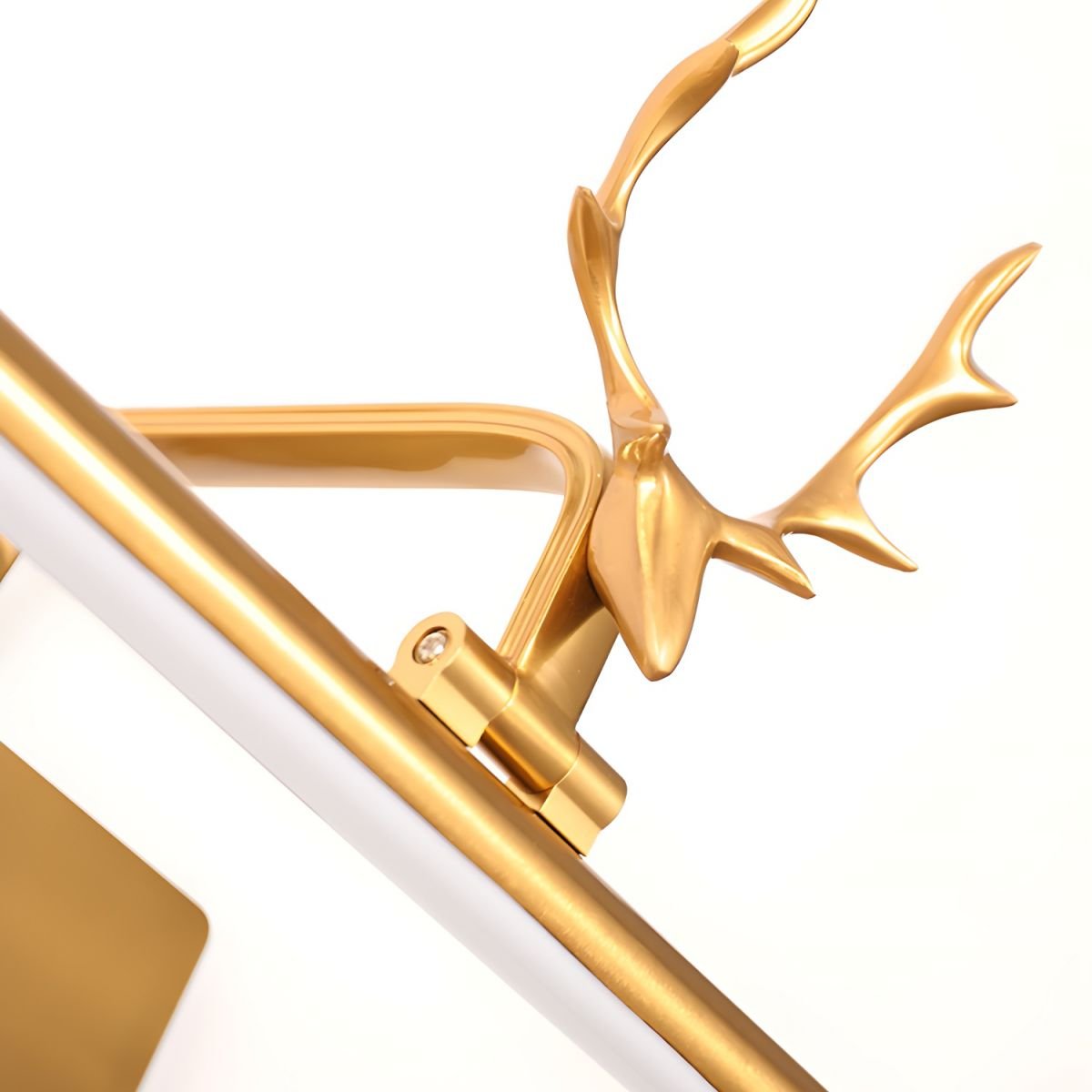 Stag Horn Handcrafted Antique Brass Finish Wall Light