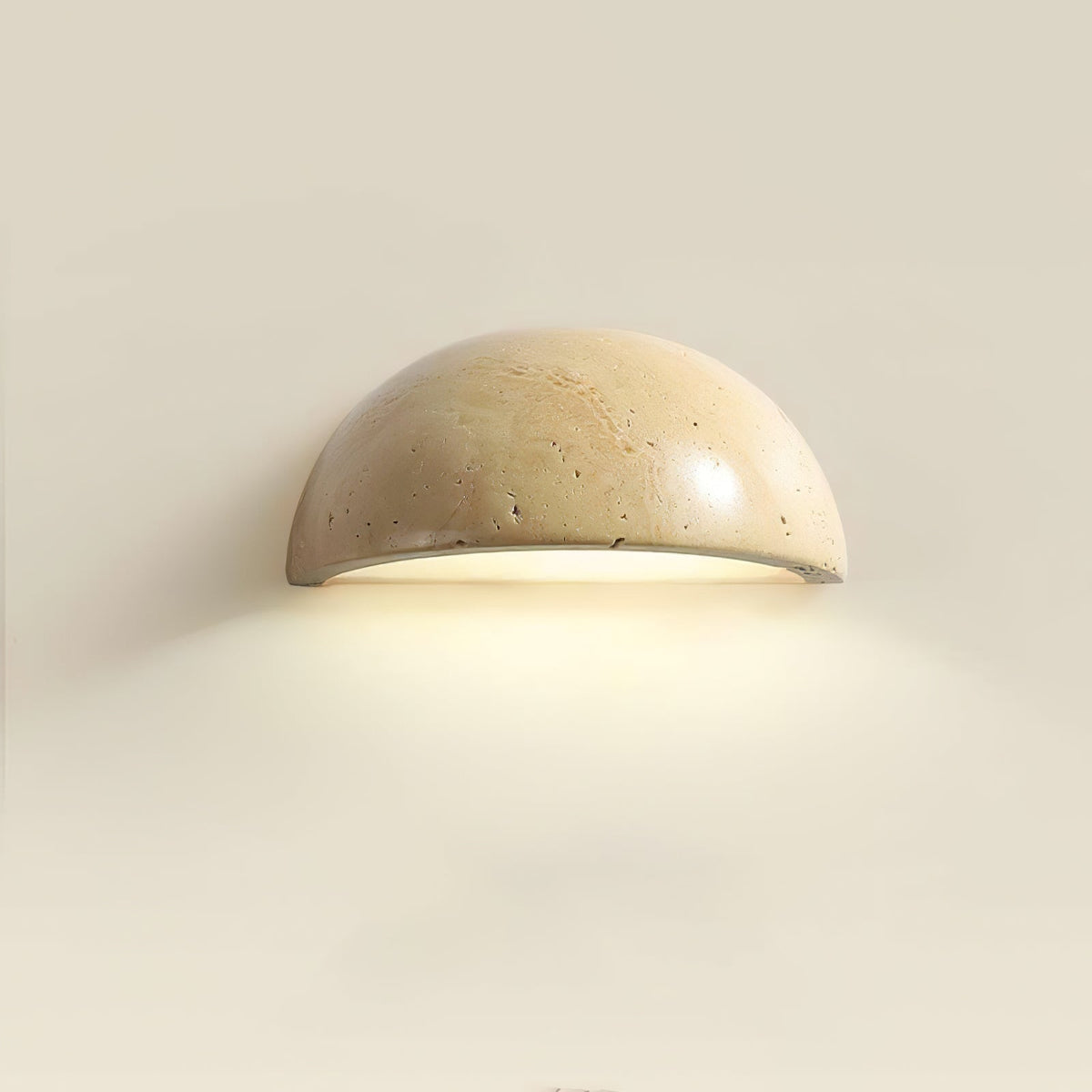 Travertine Half Dome Contemporary Wall Light