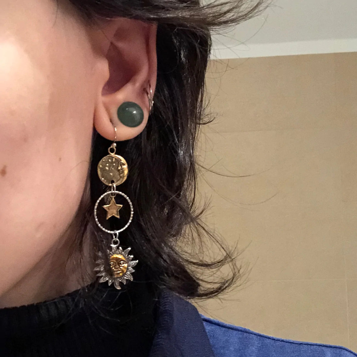 Classic moon drop earrings