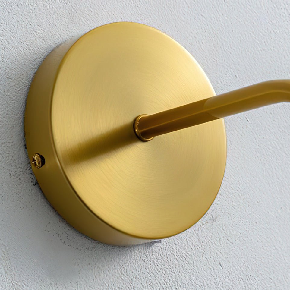 Solid Gold Bell Orchid Contemporary Wall Lamp