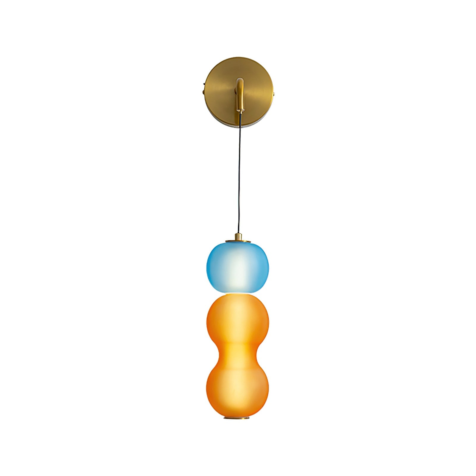 Solid Gold Bell Orchid Contemporary Wall Lamp