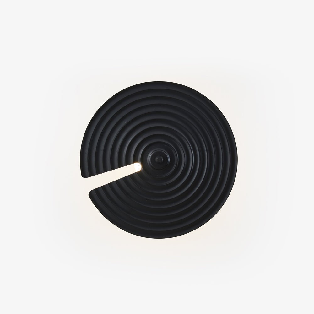 Round Rotating Shade Brass Finish Wall Lamp