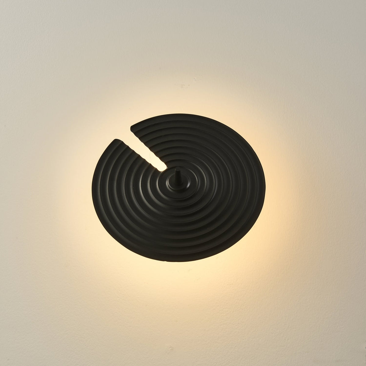Round Rotating Shade Brass Finish Wall Lamp