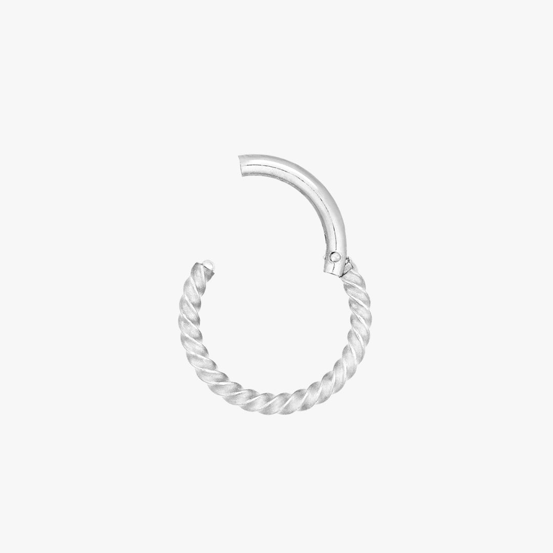 Leila Twisted Rope Hoop Earrings 8mm