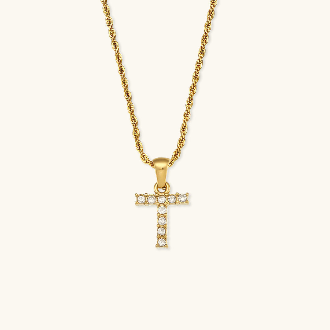 Maeve Diamond Initial Letter Necklace