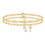 Load image into Gallery viewer, 2pc 14k Diamond Letter Initial Anklet
