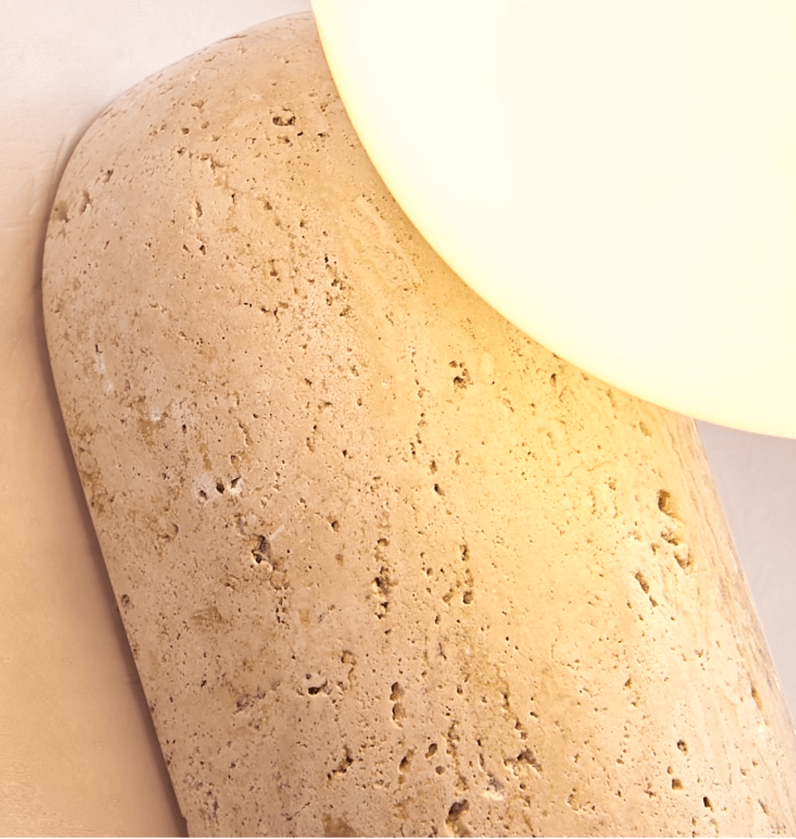 Travertine Pebble Contemporary Wall Light