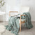 Weighted Chunky Knit Throw Blanket With Tasseled Hollow-Out