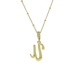 Load image into Gallery viewer, Elegant Cursive Font Satellite Chain Initial Necklace
