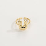 Load image into Gallery viewer, Cute Bubble Letter Initial Ring
