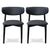 Luxury Black Vegan Leather Dining Chairs for Elegant Dining Spaces