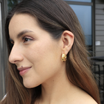 Load image into Gallery viewer, Bezel Ring Earrings Dainty Earrings
