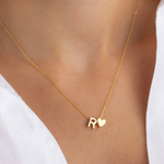 Load image into Gallery viewer, Heart Initial Necklace Personalised Letter Heart
