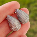 Load image into Gallery viewer, Drop Diamond Stud Earrings Inlay Diamond Earring
