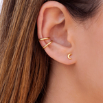 Load image into Gallery viewer, Moon Stud Earrings Tiny Moon Earrings

