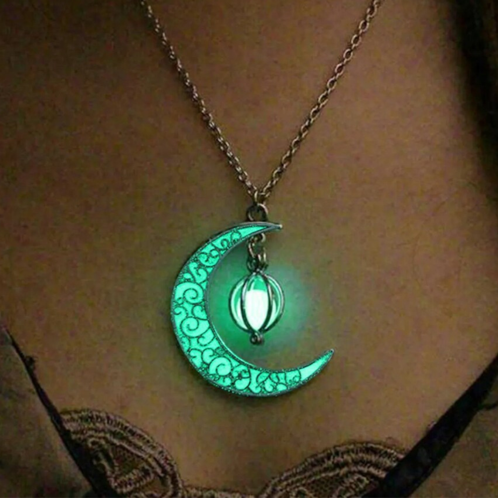 Glowing Moon Crystal Healing Necklace