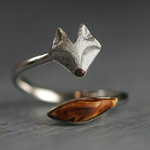 Load image into Gallery viewer, Fablewood Fox Totem Adjustable Ring
