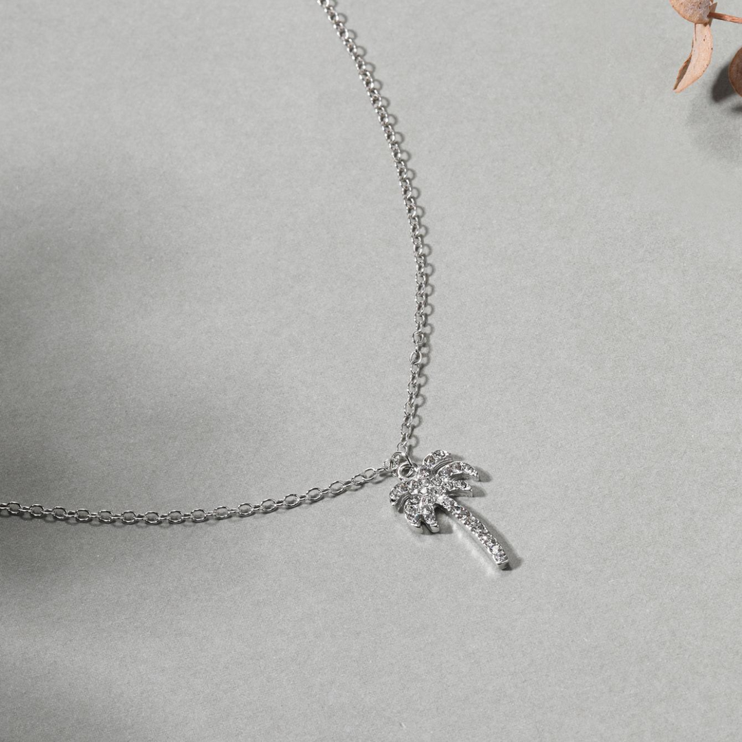 Palm Tree Necklace Island Theme Pendant