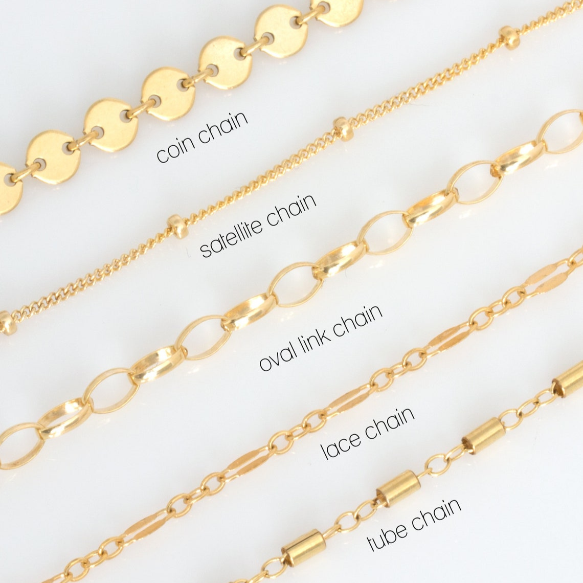 Tube chain disc bracelet layered bracelet set