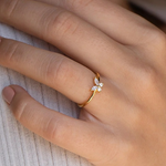 Load image into Gallery viewer, Diamond Butterfly Dainty Butterfly Ring

