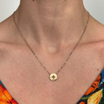 Load image into Gallery viewer, Round Compass Charm Necklace
