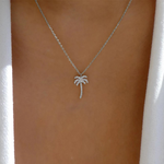 Load image into Gallery viewer, Palm Tree Necklace Island Theme Pendant
