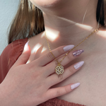 Load image into Gallery viewer, Four Leaf Clover Necklace Magnetic Heart Necklace

