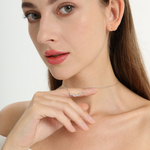 Load image into Gallery viewer, Diamond Smile Necklace Dainty Diamond Necklace

