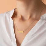 Load image into Gallery viewer, Name Bar Necklace Personalised Bar Necklace
