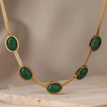Load image into Gallery viewer, Vintage Jade Stone Inlay Choker and Bracelet Set
