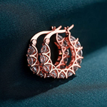 Load image into Gallery viewer, Zircon Hoop Earrings Diamond Charm Hoops
