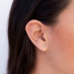 Load image into Gallery viewer, Moon Stud Earrings Tiny Moon Earrings
