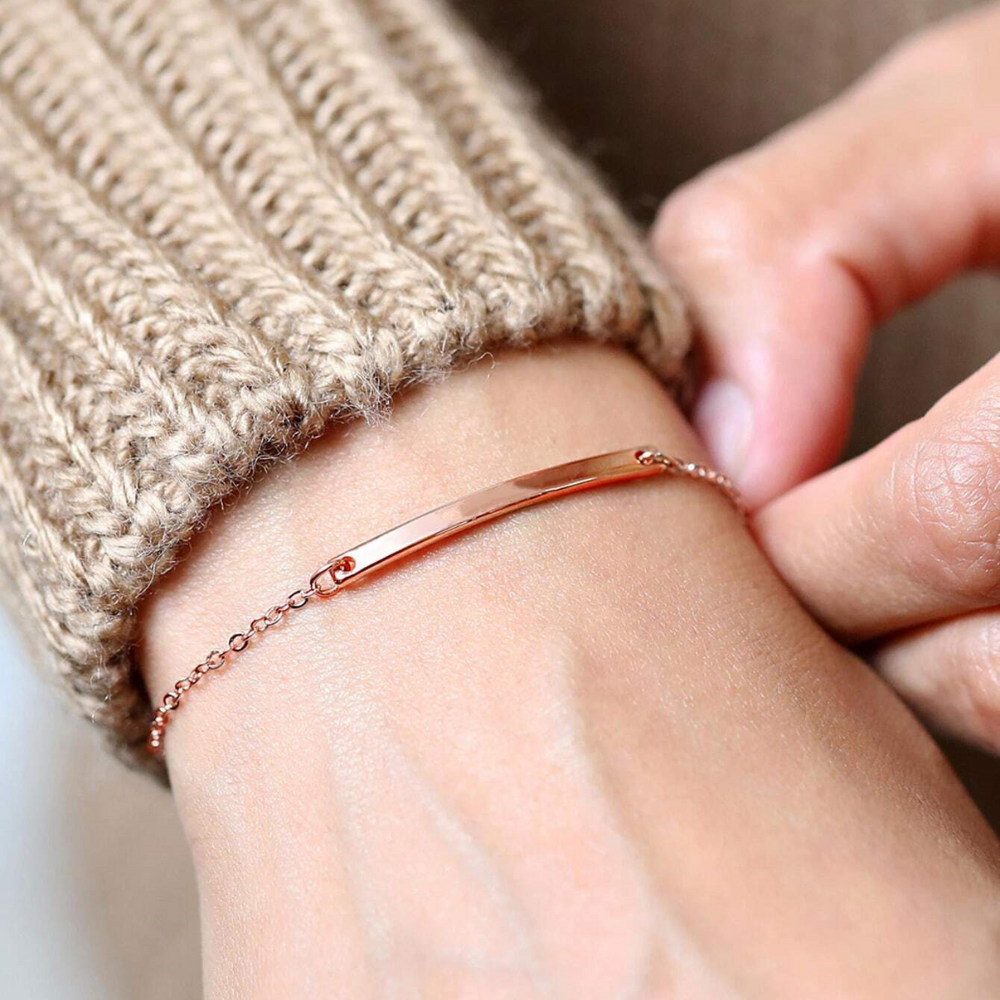 Dainty Bar Bracelet Minimalist Bangle