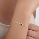 Load image into Gallery viewer, Birthstone Letter Bracelet Initial Bracelet
