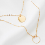 Load image into Gallery viewer, Round Pendant Multi Layer Necklace
