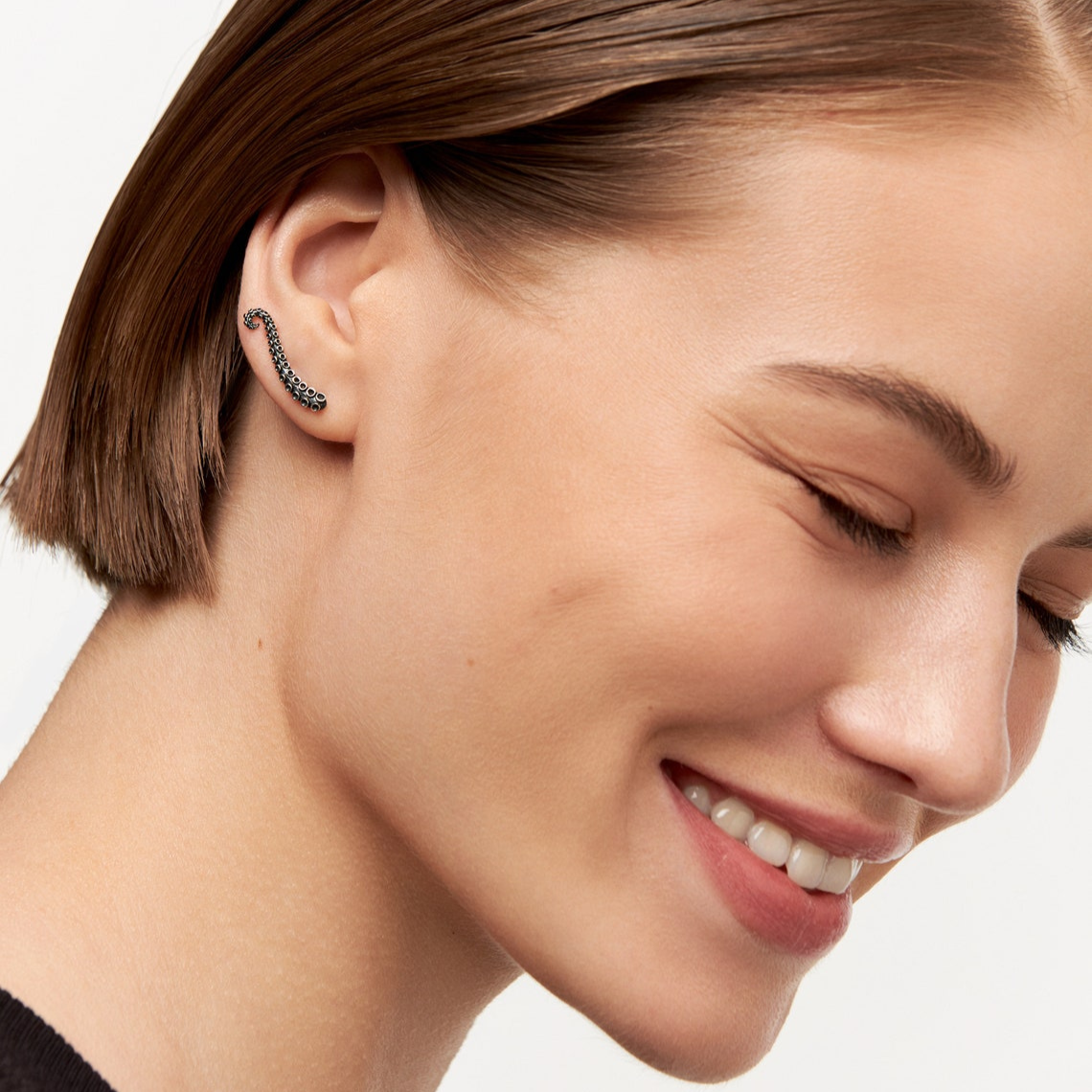 Octopus ear climber tentacle earrings