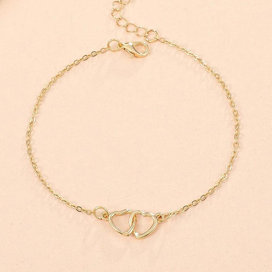 Minimalist Heart Anklet Heart Link Anklet