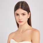 Load image into Gallery viewer, Gold and Pearl Necklace Alternating Pearl and Gold Chain

