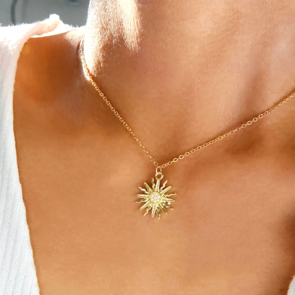 Sun & Moon Necklace Set Layered Celestial Necklace